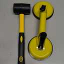 Floor Gap Fixer Tool for Laminate Floor Gap Repair Include Suction Cup and Mallet (Can't use on scraped surface floor)-Yellow Kit