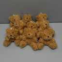 Sotiff 8 Pcs Mini Plush Bear Bulk 4 Inch Stuffed Bears Soft Tiny Animal Doll DIY Keychains Gifts for Valentine's Day Holiday Baby Shower Party Favors(Brown)