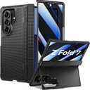 Goton for Samsung Galaxy Z Fold 7 Case with Privacy Screen Protector, Kickstand & Hinge Protection  Rugged Hard 360 Full Body Protective Phone Cover Case for Z Fold 7 5G 2025 - Black