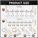 HORUSDY 309 PCS Pegboard Hooks Assortment Kit 17 Types Heavy Duty Peg Board Hooks & Organizer Accessories Fits 1/8 & 1/4 Inch Pegboard Durable Metal Wall Hooks for Garage Kitchen Workshop