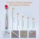 2 x 37PCS Sewing Tool Set, Portable Needle and Thread Kit with Storage Box, Embroidery Needles Thread Sewing Working Tool Kit