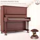 Piano Caster Cups Black Walnut Wood Caster Cups Coasters for Upright Piano