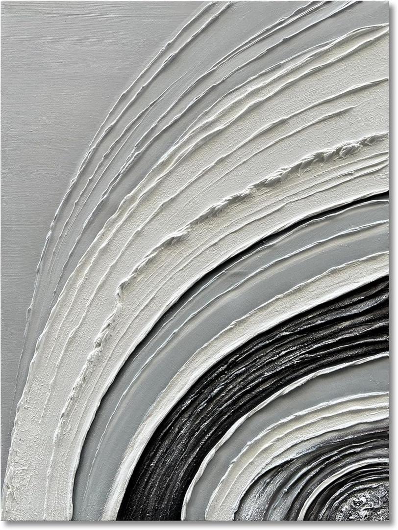 40x28 inch Hand-Painted White and Black Abstract Art Modern Minimalist Oil Painting Decorative Art for Home Office Walls (Eft174) 40x28 inch Hand-Painted White and Black Abstract Art Modern Minimalist Oil Painting Decorative Art for Home Office Walls (Eft174)