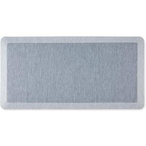 Martha Stewart Mira Modern Heathered Anti-Fatigue Air-Infused Kitchen Mat, Blue, 19.6"x39"