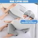 HOMBYS Memory Foam Bed Sore Cushions for Butt, Bedsore Pressure Relief Pillow for Sleeping and Sitting, Cushion for Bed Sores on Buttocks, T Shaped Opening Tailbone Pillow, Patent Pending, Light Grey