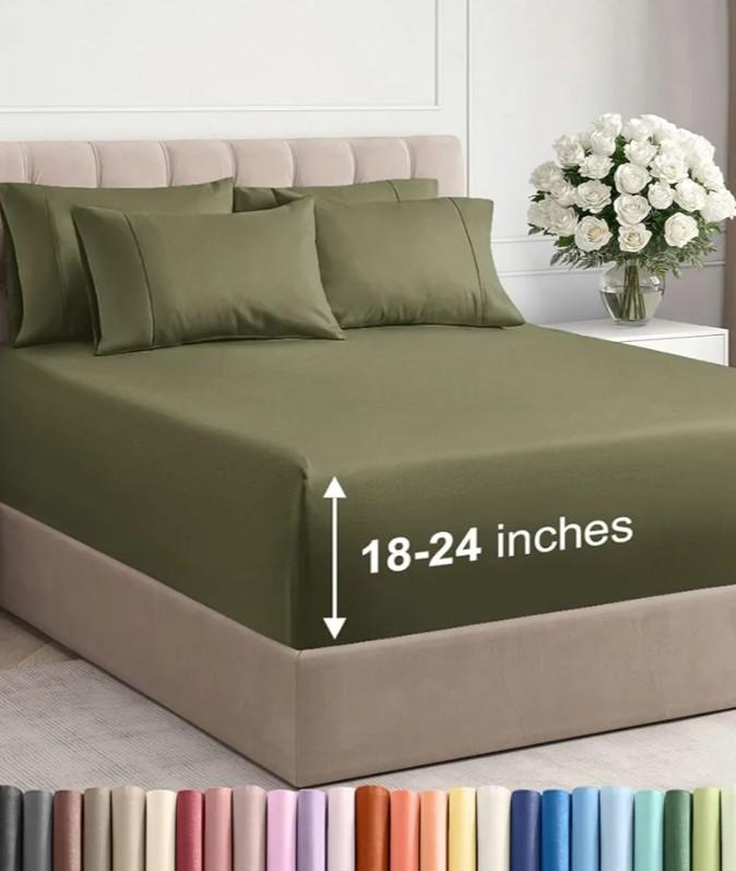 Extra Deep Queen Sheet Set - 6 Piece Breathable and Cooling Sheets - Hotel Luxury Bedding for Women, Men, Kids & Teens - Easy Secure Fit - Soft, Wrinkle Free & Comfy - Extra Deep Pockets - Sage Green
Amazon's Choice