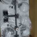 27" Mid Century Modern White Globe Black LED Bathroom Vanity Light, Milk White Glass