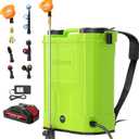 QGeeM 5.3 Gallon Battery Powered Backpack Sprayer, 21V 2.6Ah, 100 PSI Max