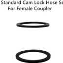 SAFBY 2 PCS Aluminum Global Type F Cam and Groove Hose Fitting, Plug x NPT Male with 2 PCS Camlock Gasket Fitting (1.5")