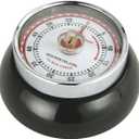 Zassenhaus Magnetic Retro Kitchen Timer, Classic Mechanical Cooking Timer (Black)