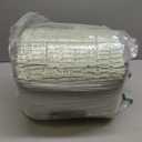 Hexagon Pouf Ottoman Stuffed with 2 Pockets & Handle, Comfort Corduroy Poufs, Non-Slip Foot Stool Storage Ottoman, Foam Floor Poufs Foot Rest for Couch, Bedroom (Green)