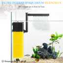 FEDOUR 10W 15W 20W Aquarium Submersible Filter, Quiet Fish Tank Internal Filter with Spray Bar, Powerful Aquarium Filter for 5-80 Gallon Tank(15W for 15-50Gallon)