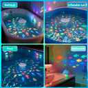 cambk Waterproof Bathtub Light for Kids, Battery Operated Fish Bath Lights for Tub & Bath Time, Color Changing Mood Lighting with Fish World Light Show
