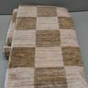 GarveeHome 2.58 Kitchen Runner Rug Non Slip Brown Checkered Rug,Washable Runner Rug for Hallway Soft Low-Pile Geometric Tan Brown Print Checkerboard Rugs for Entryway Kitchen Dining Room