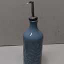 Sweejar Ceramic Olive Oil Dispenser Bottle, 20 Oz Relief Opaque Oil Cruet Protects Oil To Reduce Oxidation, Suitable for Storage Oil, Vinegar, Soy Sauce, Coffee Syrup, Liquids, Set of 1 (Fog Blue) (Fog Blue)