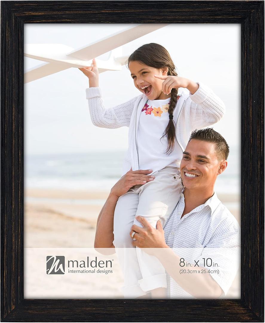 Malden International Designs 8X10 Picture Frame, Rough Black