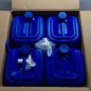 4 Tanks 5 Gallon Water Storage Containers,Total 20 Gallons Stackable Emergency Water Storage Long Term,Portable HDPE Water Jug with Great Sealing Performance for Emergency Management Outdoor Camping