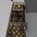 100ct Christmas Ball Ornaments Set, Bronze Copper Brown Dark Gold Xmas Tree Decorations, Shatterproof Decorative Hanging Balls with Brass-Tone Metallic Finish for Party Holiday Home Decor