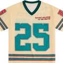 Men's Plus Size Jersey T-Shirts Number Graphic Tees Short Sleeve V Neck Tee Shirt (3X-Large)