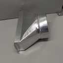 3-1/4" x 10" x 6" Galvanized Rectangular to Round Duct - 6" Diameter HVAC Transition for Microwave Exhaust Vent Kits & Duct Fittings (Silver)