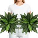 22 inch Artificial Agave Outdoor Set Spiky Edged Agave Artificial Plants Suitable for Indoor Home Decor Realistic and UV-Resistant Artificial Succulents Planters Not Included 2 Piece Set