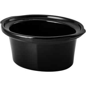 OVENTE 3.7-Quart Slow Cooker Replacement Pot ONLY, Compatible with SLO35 Series, Dishwasher Safe Stoneware, Removable Oval Crock Insert for Entrees, Soups, Sauces, Stews and Dips, Black ACPSLO35CLB