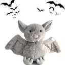 NatureMan 11 inch Plush Bat Stuffed Animal Plush Toy Halloween Bat Decor Bedtime Toys for Kids (Grey)