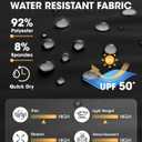 Womens Hiking Pants Lightweight Quick Dry Cargo Pants 4 Pockets Water Resistant Travel Casual Work Athletic Pant (Black, M)