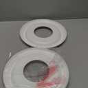 2Packs Molded Nylon Ceiling Medallion for Light Fixtures and Ceiling Fans, 9.8"OD x 4"ID x 0.94"P (Fits Canopies up to7-1/4")White