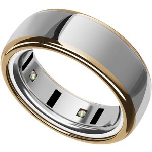 SURITCH Ring Cover for Oura Ring 4 & Oura Ring Gen 3 Horizon/Heritage, Ultra-Thin Anti-Yellow Transparent Ring Protector TPU Case for Oura Size 8/9, Support Charging with Cover on - Gold