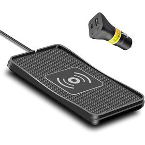 POLMXS Wireless Charger Car Charging pad 15W Fast Wireless Phone Charger Cell Phone Flat Charging mat Compatible with iPhone 11/12/12/14/15 Galaxy S21/S22/S23/24 NOTE10(C3Y)