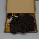 70s Wigs for Men Disco Wig for Halloween Party Short Brown Feathered Hair with Glasses Gold Necklace Mustache