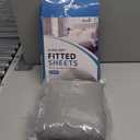 Biloban Twin Fitted Sheet 2 Pack, Twin Bedding Fitted Sheets Only with Deep Pocket up to 14", Bottom Sheet, Shrinkage & Stain Resistant Bed Sheets, Wrinkle Free & Easy Care, Grey