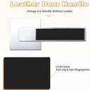 Probrico Heavy Duty Square Door Handle with Black Leather Hand Lever, Keyless Passage Interior Door Levers for Hallway or Closet, Polished Chrome, 5 Pack