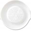 1 Pack Advanced Ceramic Grater Plate for Ginger, Garlic, Onion, Cheese, Lemon, Chocolate, Vegetables and Fruits in Kitchen, White, 6 Inches