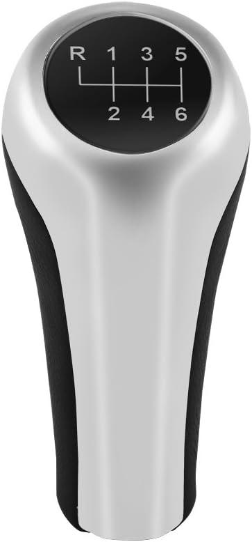 Gear Stick Shift Knob-6 Speed, Car Manual Gear Knob, 6-Speed Manual Gear Shift Knob Adapter Head for E36 E46 E39 E34 Z3 E90 E91 E92 X1 X3 X5