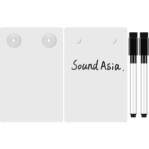 2 Pieces Shower Whiteboard with Suction Cup Waterproof Shower Board with Pen Waterproof White Board Writing on The Bathroom Wall with Pen for Home School Office (3.5 x 5.3 Inch)