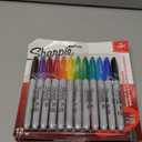 Sharpie Permanent Markers Quick Drying And Fade Resistant Fine Tip Marker Set For Wood Plastic Paper Metal And More Drawing Coloring And Poster Marker Assorted Colors 12 Count in one Pack. Pack of 2