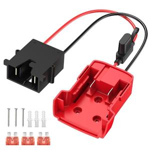 Kzreect Battery Adapter Compatible with Milwaukee 18V Battery, Conversion Kit with Fuse Holder and Wire Harness Connector Compatible with Fisher-Price 12V