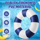 Arrowbash Jumbo Inflatable Pool Float 47 Inch Floaties Tubes Classic Striped Pool Rings for Teens Adult Inflatable Inner Tube for Swimming, 47.24 inch/ 120 cm after inflated