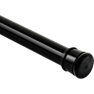 Shower Curtain Rod 56-104 Inch, 1"Diameter Spring Long Adjustable Tension Curtain Rods for Bathroom Windows Closet No Drilling No Rust, Black