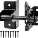 Heavy Duty Automatic Gate Latch for Wooden Fences,Self Locking Metal Gates,Outswinging Pool,Garden,Black (Small)