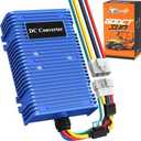 360W Universal Golf Cart DC Converter, 48V 36V to 12V Voltage Reducer Regulator DC Converter(Power-off Design) for Club Car, EZGO, YAMAHA, Golf Cart Step Down Transformer with Fuse(30A, 360W)