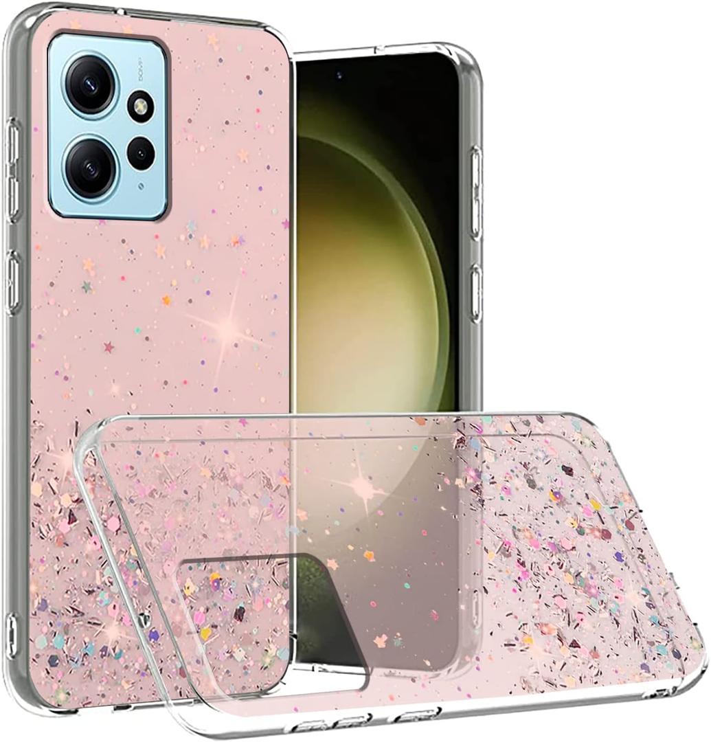 Compatible with Xiaomi Redmi Note 12 4G Case Glitter Clear Green, Phone for Redmi Note 12 4G Case Silicone Transparent Soft TPU Women Girls Shockproof Protective Slim Cover (Pink) Compatible with Xiaomi Redmi Note 12 4G Case Glitter Clear Green, Phone for Redmi Note 12 4G Case Silicone Transparent Soft TPU Women Girls Shockproof Protective Slim Cover (Pink)