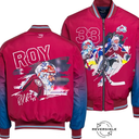 FE NHL Officially Licensed Patrick Roy Reversible Bomber Jacket Blue, L
