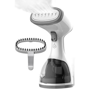 Steamer for Clothes 1500W30S Fast Heat Plancha a Vapor Para Ropa, 260ML Water Tank Clothing Garment Fabric Iron Travel Steamer Handheld Portable for Wrinkles (White)