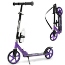 Kick Scooter for Ages 6+, Kids, Teens & Adults. Foldable Lightweight Scooter with 8 Inch Big Wheels, Cup Holder, Carry Strap, 3 Adjustable Levels, Max Load 240 LBS, Christmas birthday Gift for Childs
