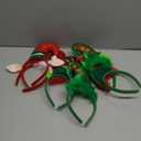 Aodaer 8 Pack Christmas Headbands Cute Elf Hat Costume Headwear Christmas Hair Hoop for Christmas Party Holiday Favors Elves Party Decoration