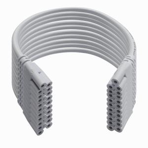 LED Light Connection Cable T5 T8 Double End 3Pin Lamp Connecting Wire, 10-Pack, Female to Female Connector Cable for Integrated LED Tube, 20cm/7.8in White