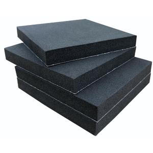 Adhesive Foam Padding, 4 Pieces Neoprene Foam Anti Vibration Pads High Density Closed Cell Foam Sheet, Insulation Soundproofing Black (4" x 4" x 3/4", 4 Pcs)